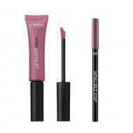 Ruj de buze + Creion contur L'Oreal Lip Kit Paint 212 Nude-Ist