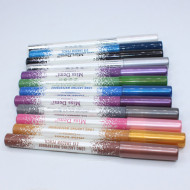 Set 12 creioane ochi waterproof, Miss Demi, Lunga Durata