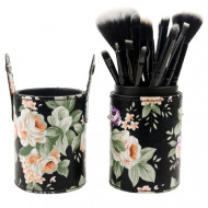 Set 12 Pensule Machiaj, Etui Depozitare Floral
