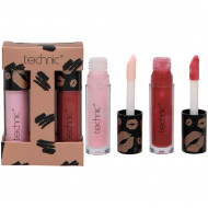 Set luciu de buze, Technic, Glossy Top Duo, 2 bucati, 01