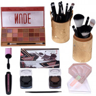 Set Machiaj : Trusa Fard + Pensule + Iluminator + Rimel + Kit Sprancene