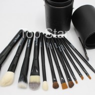 Set 12 pensule machiaj + etui depozitare Lila Rossa