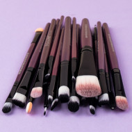 Set 20 pensule machiaj Mauve Brushes, Husa depozitare inclusa