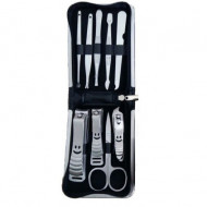 Set manichiura 9 piese, Beauty Set, Husa de piele inclusa