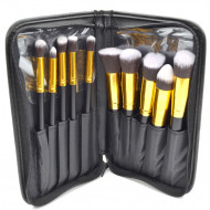 Pachet Promo: Trusa Profesionala Machiaj Miss Rose 130 Culori + Set 10 Pensule Machiaj + Borseta