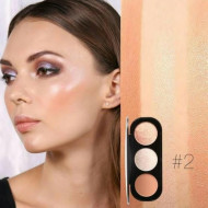 Paleta pudre iluminatoare si bronzer, Focallure Blush & Highlighter 02