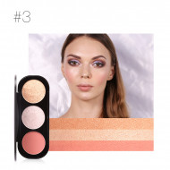 Paleta pudre iluminatoare si bronzer, Focallure Blush & Highlighter 03