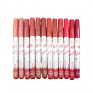 Set 12 creioane de buze , Milai Cosmetics, Matte Lipstick Pen