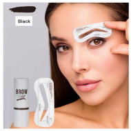 Stampila sprancene, Fit Me, Eyebrow Stamp, 3 Sabloane incluse, Black