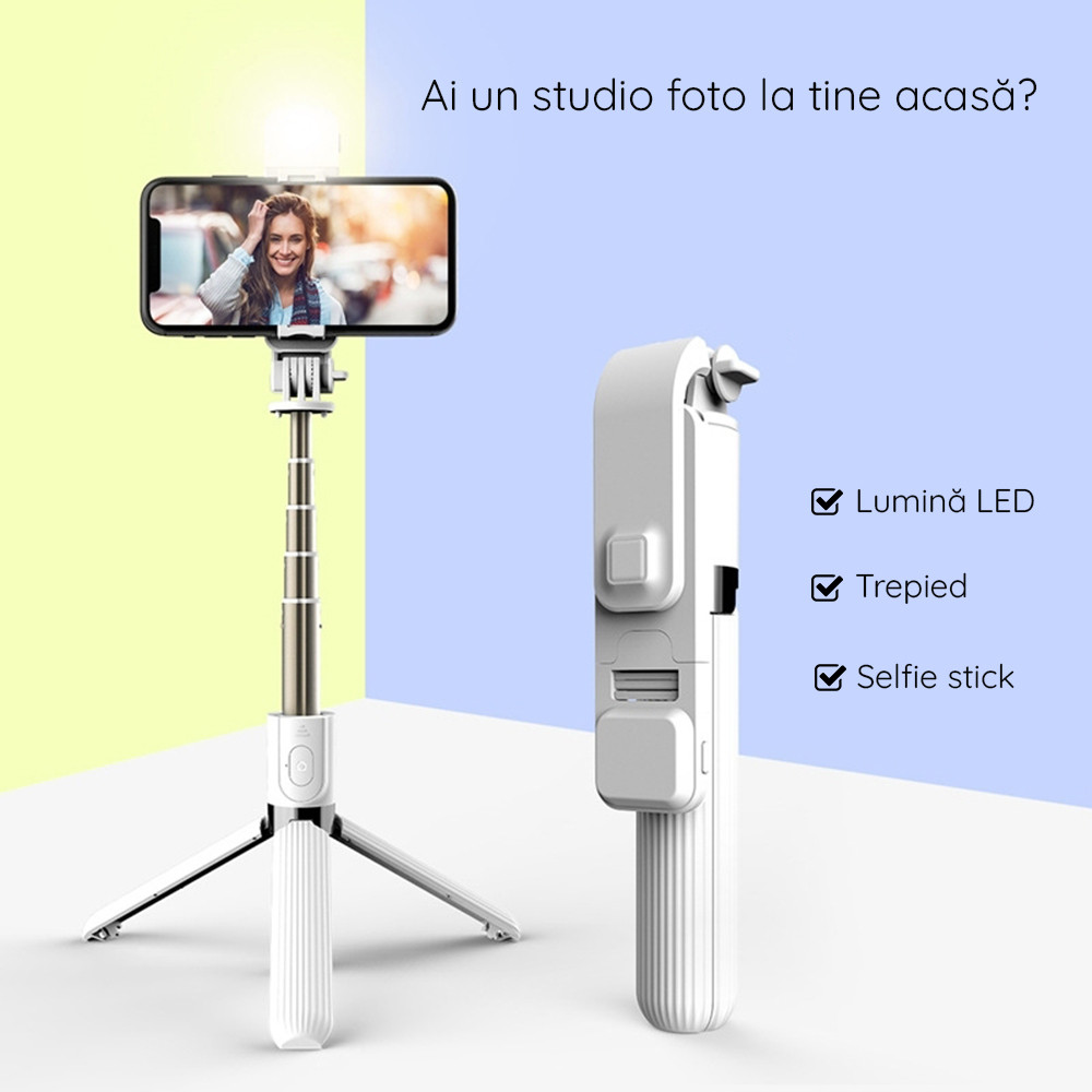 Selfie Stick Bluetooth si blit Techsuit