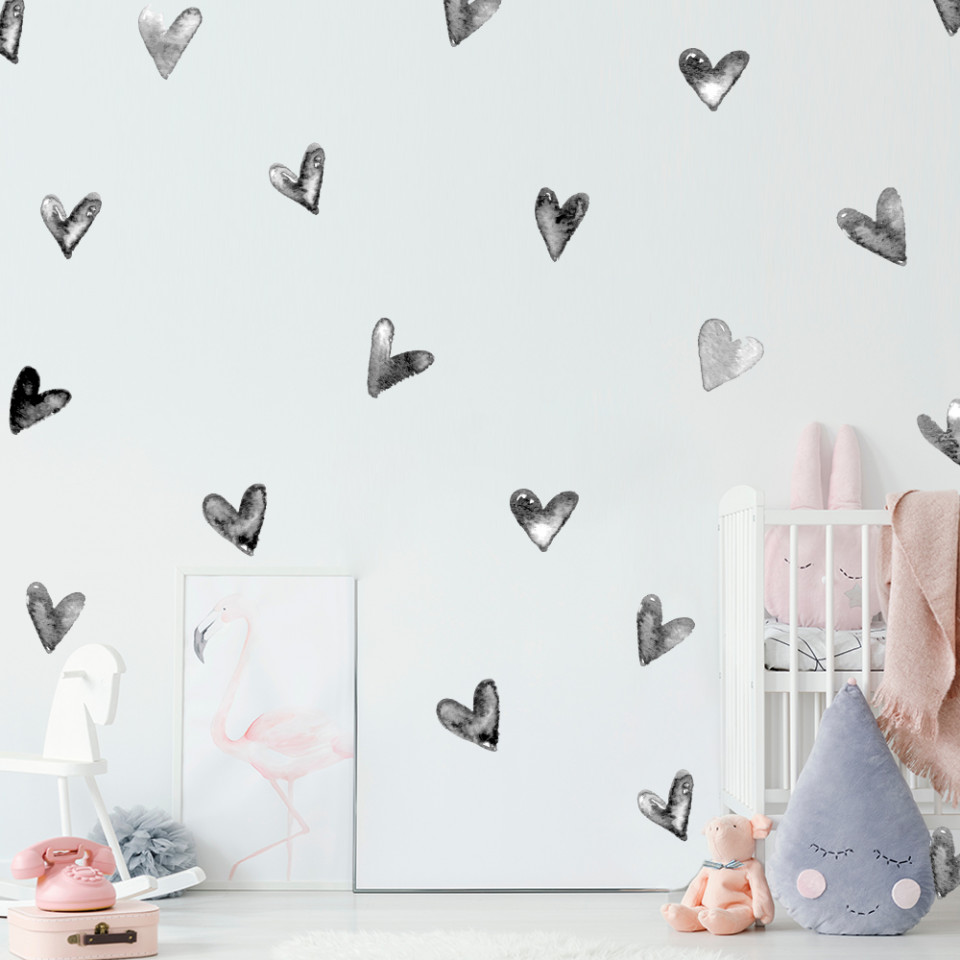 Sticker Metallic Hearts