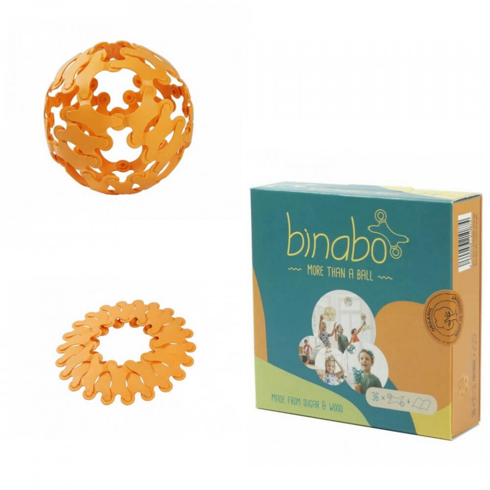 Joc constructie Binabo Portocaliu 36 piese
