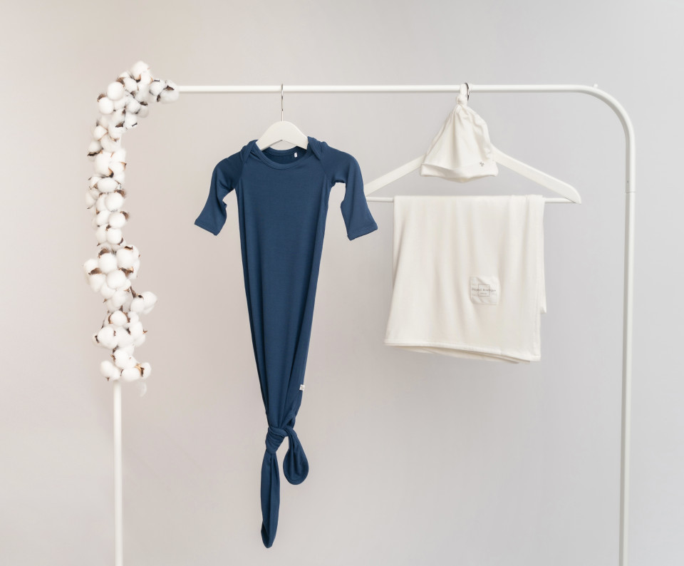 Set bambus Newborn Sleepy - albastru