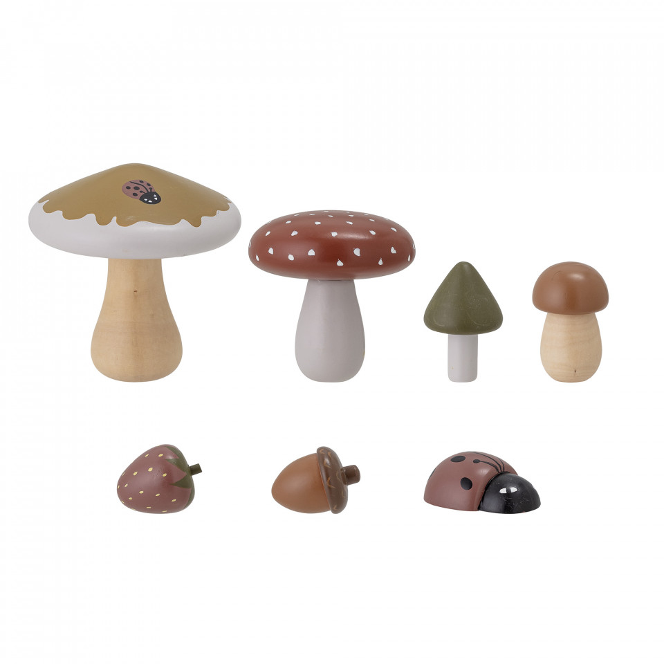 Set 6 jucarii multicolore din lemn Jonn Bloomingville Mini