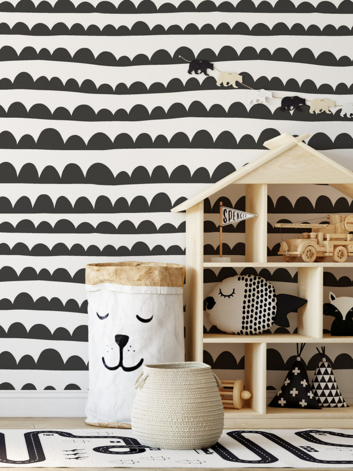 Tapet Mono Scandi Hills