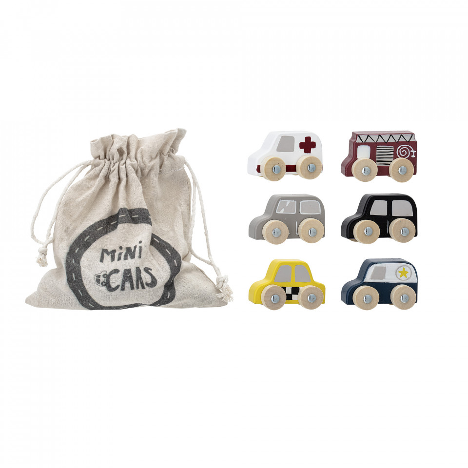 SET MASINUTE DIN LEMN, 6 PIESE