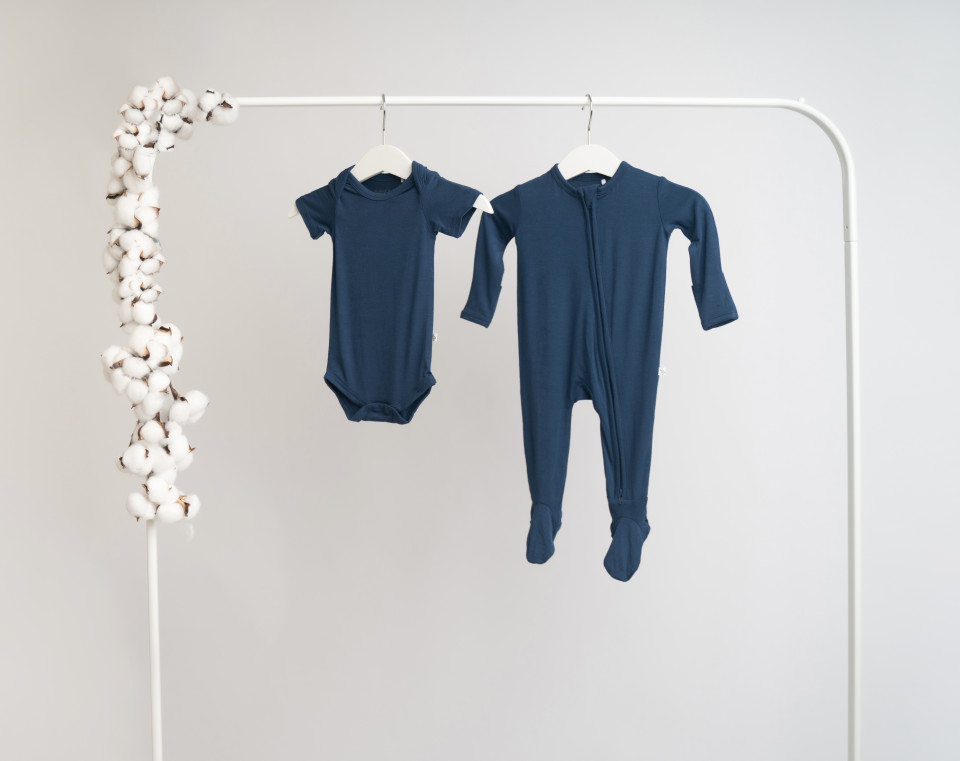 Set bambus Newborn Cozy - albastru