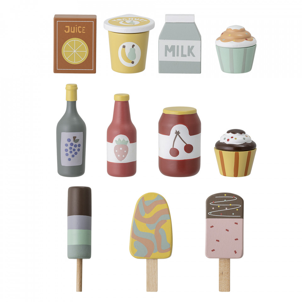 Set de joaca 11 piese din lemn Yuliya Bloomingville Mini