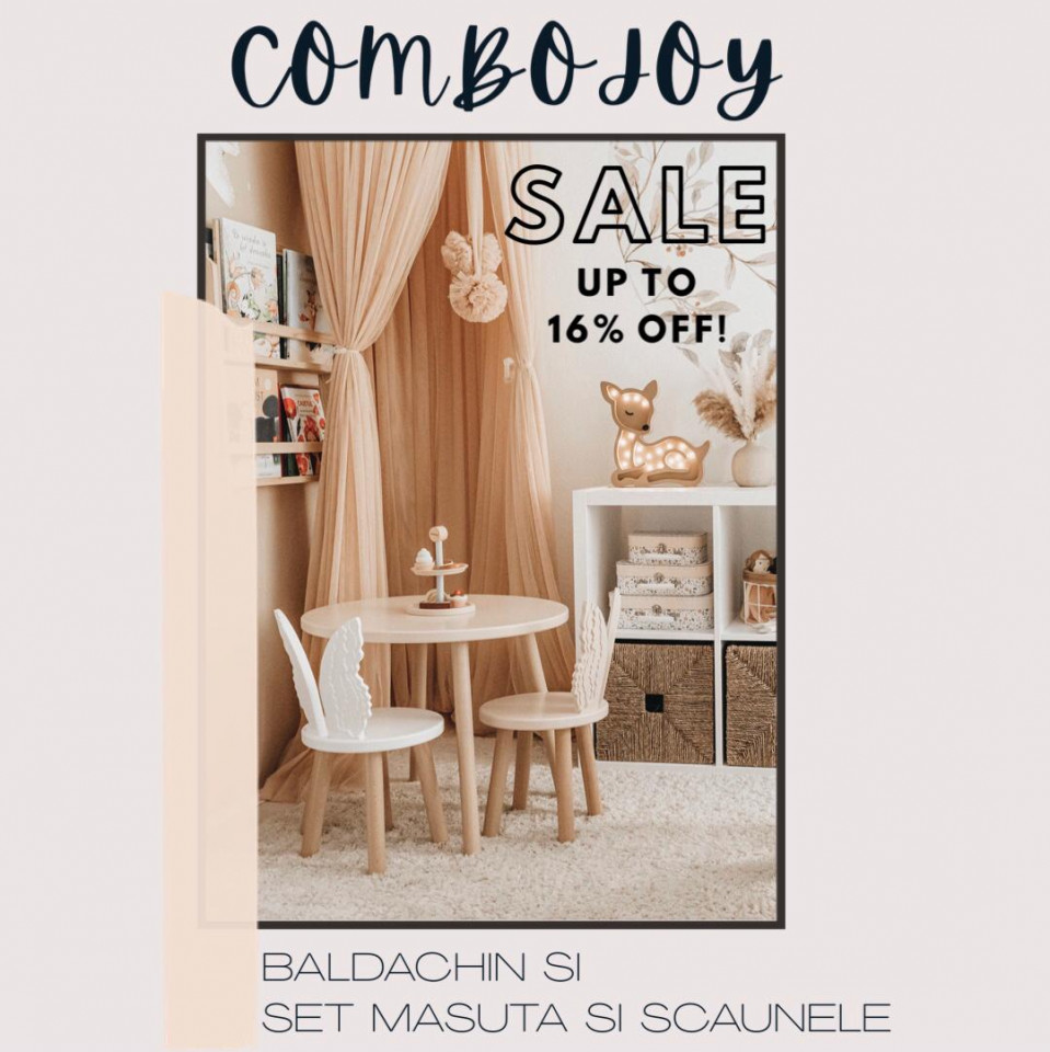COMBOJOY - baldachin fluid line si set masuta cu 2 scaunele