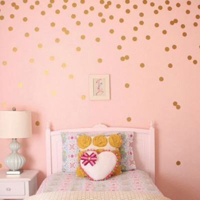 GOLD IRREGULAR DOTS 3 CM, set 240 buc