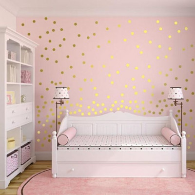 GOLD IRREGULAR DOTS 2 CM, set 320 buc