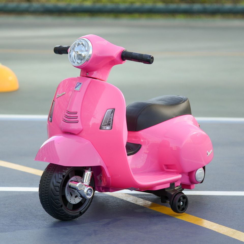 Moto Elétrica para Crianças a partir de 18 Meses 6V com Faróis Buzina 2  Rodas de Equilibrio Velocidade Máx. de 3km/h Motocicleta de Brinquedo  88,5x42,5x49cm Vermelho