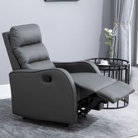 HOMCOM Poltrona Relax com cadeira reclinável manual de até 160° 65x89x100cm