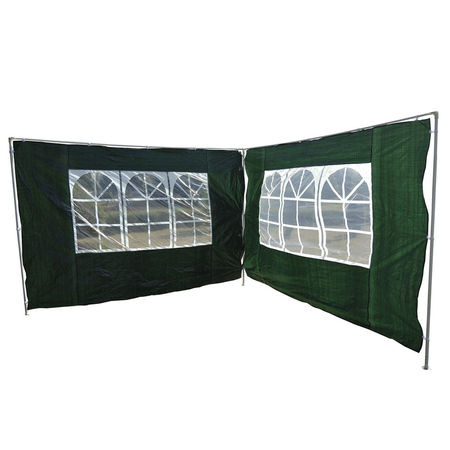 Outsunny 2 Lado Partições para tenda 3x3 m 3x6 m Parasol Gazebo Parasol Oxford Pano À Prova D 'Água com a janela Mede 300x200 cm
