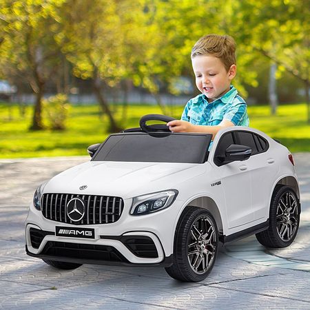 HOMCOM Mercedes AMG Carro elétrico para crianças de a partir de 3 anos com controle remoto com música e luzes Carga 30kg 115x70x55cm