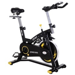 HOMCOM Bicicleta de exercício de giro profissional Bicicleta de fitness com tela LCD 47x120x104.5-117cm