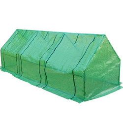 Homcom Estufa pequena com janelas- Cor verde - Tubos de aço e PE 140 g / m2 - 270x90x90cm