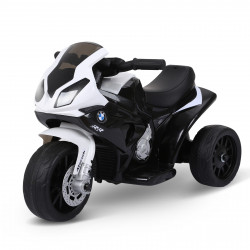 HOMCOM Mota Elétrica BMW Triciclo Trimota Infantil 6V Motobicicleta para Crianças 18-36 Meses com Luzes e Música 66x37x44 cm