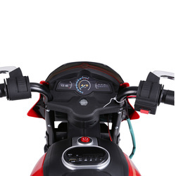 HOMCOM Motocicleta Elétrica Brinquedo das crianças Motocicleta Crianças de a partir de 3 anos Bateria 6V com Luzes e Música 105x52.3x62.3cm
