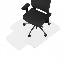 HOMCOM Tapete de proteção para cadeira de escritório PVC transparente 90x120cm Protetor de piso acarpetado