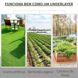 Outsunny Malha Geotêxtil 2x50 m Malha de jardim contra ervas daninhas 100 g / m² rolo de malha preto