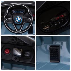 Carro elétrico acima de 3 anos Licença BMW I8 115x72,5x46 cm Azul