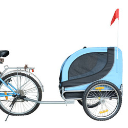 HomCom Atrelado de Bicicleta Cão de Estimação 130x90x110 cm 1 Bandeira 6 Refletores Bicicleta