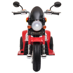 HOMCOM Motocicleta Elétrica Infantil para crianças acima de 3 anos com 3 rodas Buzina Música Faróis 87x46x54 Vermelho