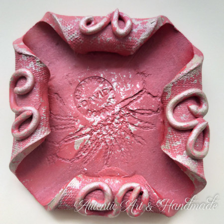 Scrumiera ceramica  rosu S-handmade