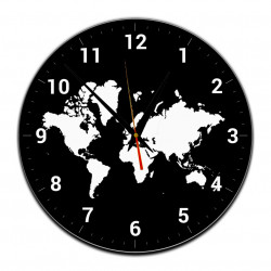 Ceas de perete Black Clock-continente-alb/negru-20x20 cm