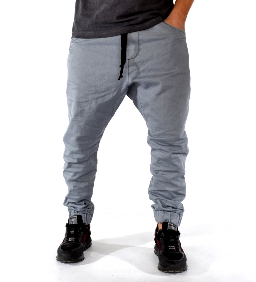 MEN'S DENIM DROP CROTCH PANTS 
