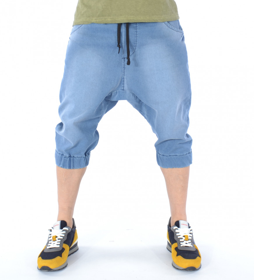 MEN S DENIM DROP CROTCH SHORTS TRENDFIELD