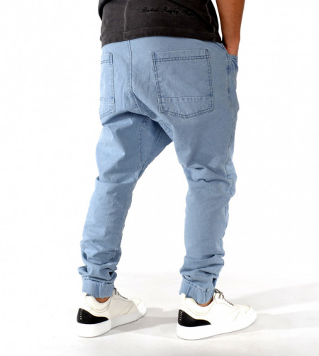 Drop crotch denim store joggers