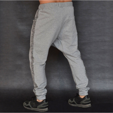 Grey drop cheap crotch joggers