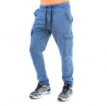 МЪЖКО СИНЬО ДЕНИМ КАРГО ДОЛНИЩЕ MONI CARGO DENIM ПРОЛЕТ ЕСЕН