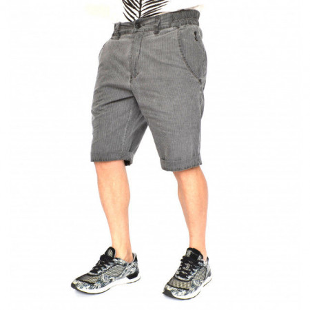 Men's Grey striped shorts oil dye