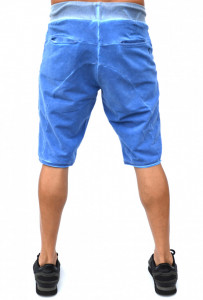 МЪЖКИ КЪСИ ПАНТАЛОНИ RELIO ELECTRIC BLUE OIL DYE SHORTS С ИЗБЕЛВАНЕ ПО ШЕВОВЕТЕ