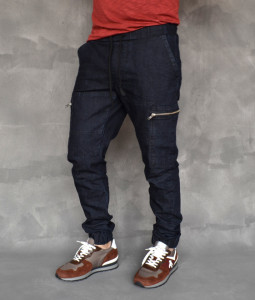 HERREN DENIM BLUE CARGO ZIP PANTS TRENDFIELD SPRING/SUMMER/AUTUMN
