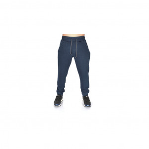 Men's dark blue denim joggers sweatpants FALL/WINTER WARM