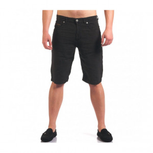 BLACK LINEN MENS SHORTS